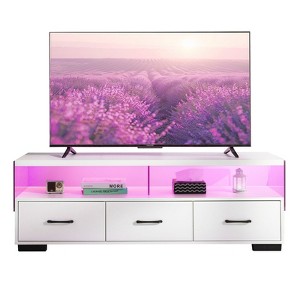 CAVINAS TV Stand with 3-Drawer Living Room Storage Entertainment Center for TVs up to 65" for Bedroom - 1 of 4
