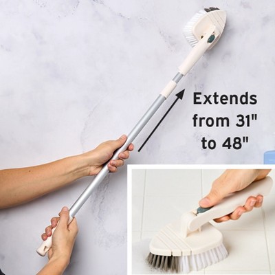 The Lakeside Collection Bathroom Scrubber Tile All Surface Lightweight Telescoping Pole
