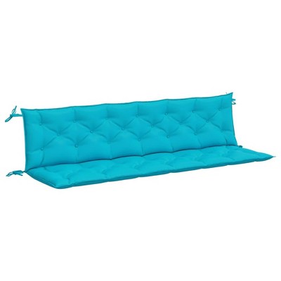 vidaXL Durable and Comfortable Garden Bench Cushions 2pcs - Turquoise - Fabric (Polyester) - with Hollow Fiber