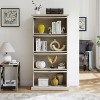KWPZQEB Display Cabinet with Glass Doors, 4-Tier Curio Cabinet with Flip Up Doors, Freestanding Storage Organizer for Living Room, Bathroom - 4 of 4