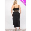 Slickblue Women's Plus Two Piece Crop Cami and Maxi Skirt Set, Split Thigh Design, Color Options, Size 1XL-3XL - 4 of 4