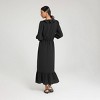 Women's Ruffled Neck Tie-Front Dress - A New Day™ - 4 of 4