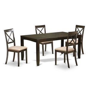 HomeStock 5-Pc Cappuccino Solid Wood Top - Dining Room Set - Seats 4 - 1 of 4