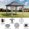 Gazebo Outdoor Pop up, Canopy Tent with Curtains, Mosquito Netting, for Patio, Backyard Party, 2-Tiered Vented Top - 3 of 4