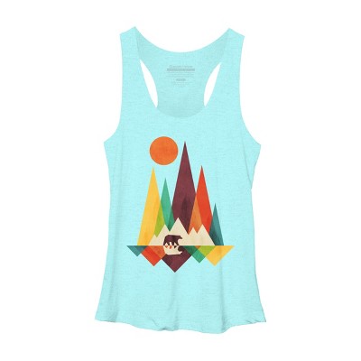 Women's Design By Humans Mountain Bear By radiomode Racerback Tank Top