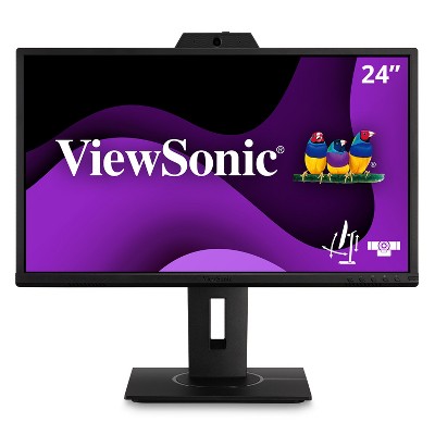 ViewSonic VG2440V 24 Inch 1080p IPS Video Conferencing Monitor with Integrated 2MP Camera, Microphone, Speakers, Eye Care, Ergonomic Design, HDMI