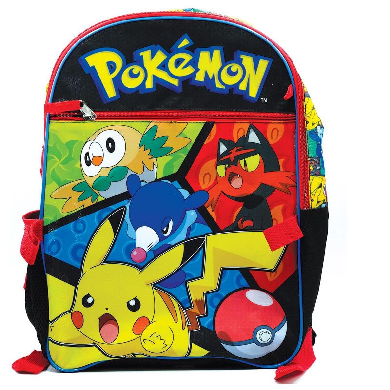 Bioworld Pokemon Characters 5 Piece 16 Inch Backpack | 2x Cases | Bottle | Zip Pull, 3 of 7