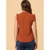 INSPIRE CHIC Women's Ruffled Sleeveless Work Business Vintage Blouses - 4 of 4