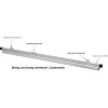 AdirOffice Hanging Blueprint Clamp Holder 30" Silver Aluminum 12/Pack (ADI6036-2) ADI6036--2 - 3 of 4