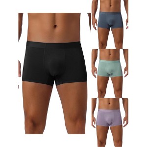 INSPIRE CHIC Men's 4 Pack Underwear Soft Solid Color Basic Boxer Briefs - 1 of 4