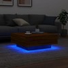 vidaXL Coffee Table – Contemporary, Modern Living Room Furniture, Brown Oak, Crafted from Engineered Wood - 3 of 4