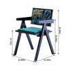 NicBex 17.1" Retro Woven Rattan Dining Chairs with Padded Cushion,Set of 2,Eco-Friendly Rubber Wood Accent Armchairs for Dining Room&Living Room - 3 of 4