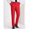 Lars Amadeus Men's Solid Business Button Closure Flat Front Formal Trousers - 2 of 4