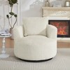 TIRAMISUBEST 360 Degree Swivel Accent Chair Plush Comfort Pocket Spring Support Wooden Base Comfy Seating Living Room Office Apartment - 2 of 4