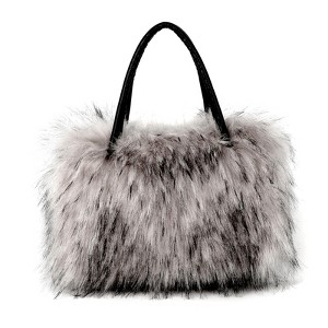 Generic Women's Shoulder Handbags Faux Fur Tote Bag Fluffy Satchel Handbags for Women - 1 of 4