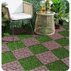 Syemin Carpet Tiles 44PCS New Stone Texture Patio Deck Tiles, Decking Tiles Floor Tile for Porch Poolside Balcony Backyard, Brown, 12"*12"*0.8" - 4 of 4