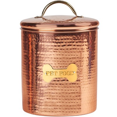 Amici Pet King Charles Copper Dog Extra Large Canister 10 Inch, 104 oz. , Copper Gold