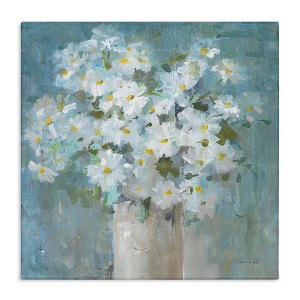Stupell Industries White Daisy Blooms Abstract Flowers, 17" x 17" - 1 of 4
