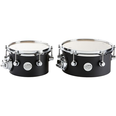 DW Design Series Concert Tom Set with Mount 8/10 Inch Black Satin