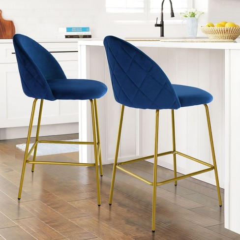 Navy and discount gold counter stools