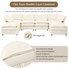 126" Modular U-Shaped Sectional Sofa Bed with Storage Seat & Faux Double-Layer Cushions - 2 of 4