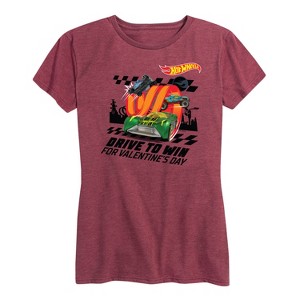 Women's - Hot Wheels - Valentine's Drive to Win Short Sleeve Graphic T-Shirt - 1 of 4