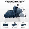 MUUEGM Memory Foam Futon Sofa Bed|Convertible Sleeper Sofa with 3-Position Adjustable Backrest and 4-Position Armrest, 7" loveseat - 3 of 4