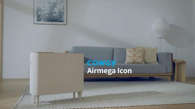 Coway Airmega IconS Green True HEPA Air Purifier with Wi-Fi Beige, 2 of 9, play video