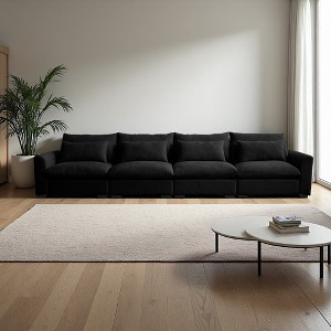 157.5" Corduroy Cloud Modular Sectional Sofa with Deep Seat - 1 of 4