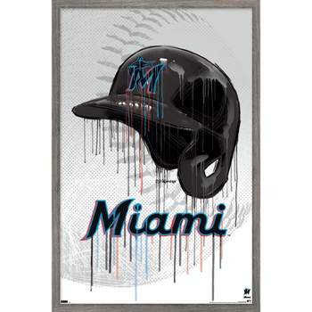 Trends International MLB Miami Marlins - Drip Helmet 22 Framed Wall Poster Prints