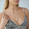 Anna-Kaci Women's Elegant Drop Pendant Necklace with Simulated Pearl and Polished Bead Chain - Silver - 4 of 4