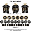 Big Dot of Happiness Adult 100th Birthday - Gold - Birthday Party Decor and Confetti - Terrific Table Centerpiece Kit - Set of 30 - 3 of 4