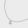 Sterling Silver Small Polished Initial Pendant Necklace - A New Day™ Silver - 4 of 4