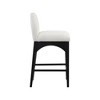 Meridian Furniture,Waldorf Cream Chenille Fabric Stool - 4 of 4