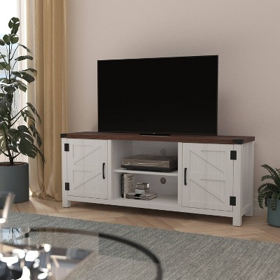 Target white best sale entertainment center