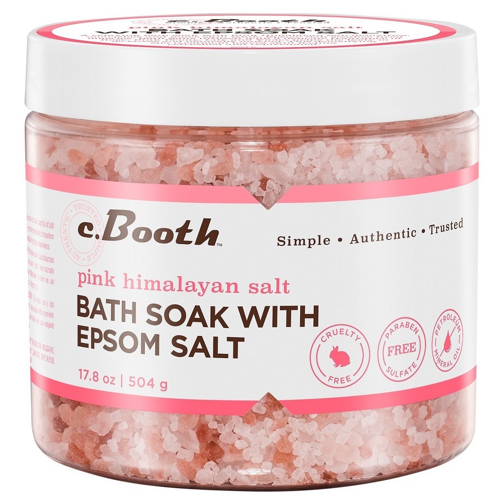 Booth Pink Himalayan Bath Soak With Epsom Salt  spa feet bath time