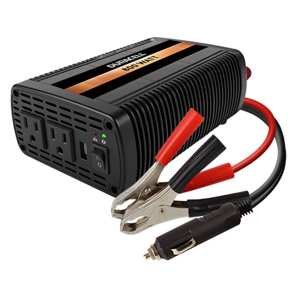 Duracell - 800W High Power Inverter with USB Port - Black