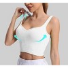 Women's Quick-Drying Breathable Sports Yoga Tank Top Casual Running Bottom with Seamless Hundred Back Fitness Camisole - 2 of 3