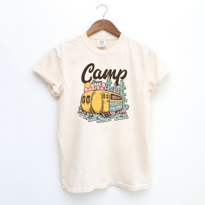 Simply Sage Market Women's Camp Happy Short Sleeve Garment Dyed Tee
