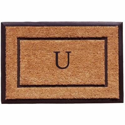 Calloway Mills 101632436U The General Monogram Doormat, 24" x 36", Letter U
