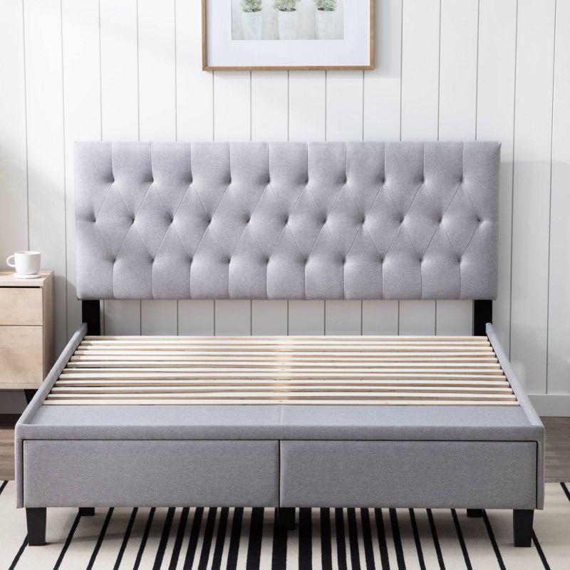 Anna Upholstered Bed with Drawers - Brookside Home, 5 of 10