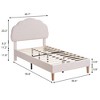 VECELO Wooden Cloud-Shaped Kids Bed Frame Upholstered Platform Bed with Adjustable Headboard, No Box Spring Needed - 2 of 4