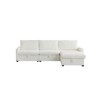 Living Room L-Shaped Sectional Sofas ¨C Chesterfield Tufted Fabric Couch with Deep Seats and Plush Comfort - 2 of 4