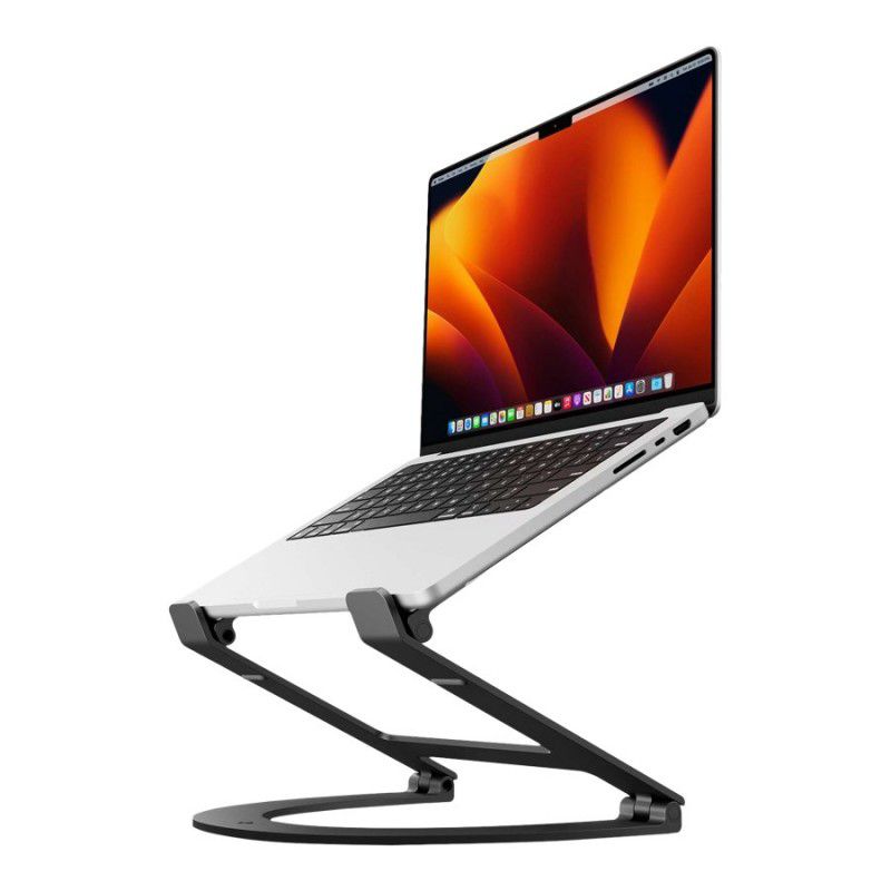 Twelve South Curve Flex Ergonomic Height & Angle Adjustable Aluminum Laptop/MacBook Stand/Riser for 10"-17", folds flat, travel pouch included, Black, 4 of 5