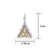 Slickblue Women's Sterling Silver Celtic Trinity Knot Pendant Necklace with 14k Gold Accents, 18" Chain - 2 of 4