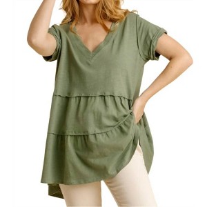 Women's Tiered Ruffle Tunic - umgee - 1 of 4