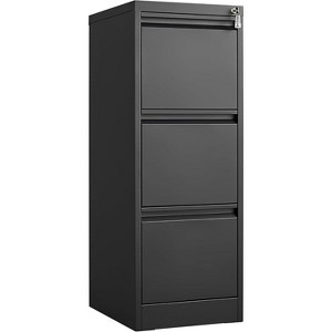 COZONY 3-Drawer File Cabinet with Lock, Vertical Metal Storage for Home Office Organization - 1 of 4