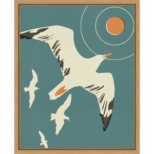 Amanti Art Seagull Block Print II by Jacob Green Framed Canvas Wall Art - 1 of 4