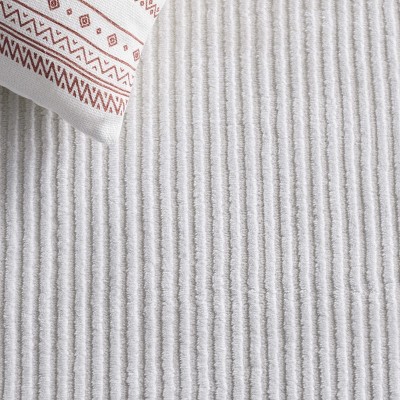 Ivory Geometric Hand-Knotted Synthetic 5' x 7' Area Rug