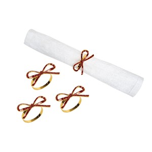 C&F Home Red Ribbon Napkin Ring S/4 - 1 of 4